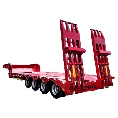 China Customizable Structure 20t Flatbed Semi Trailer Truck Trailers 11.22.5 Tread 1820mm for sale