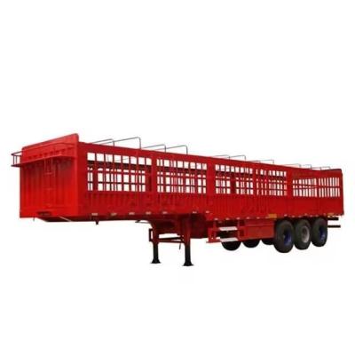 China ABS Anti-lock Braking System Semi Cargo Trailer Used 3-Axis 4-Axis Fenced Semi-Trailer for sale