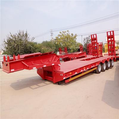 China 3 Year After-sales Service Heavy Duty Hydraulic 3 Axle 60 Ton Lowboy Semi Trailers for sale