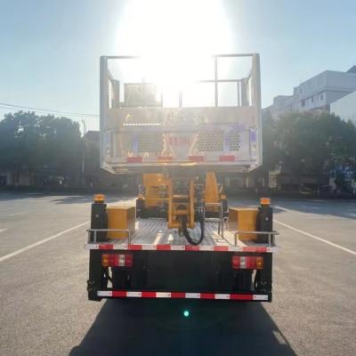 China Folding Arm Aerial Work Truck Vehicle with 23m 32m Moving Hydraulic Truck Aerial Cage for sale