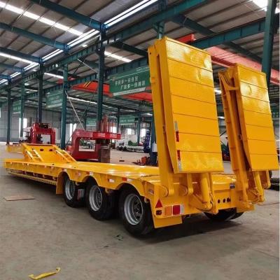 China Mechanical Suspension 40 FT 3 Axle Loader Transport Trailer Hook Machine Board Trailer for sale