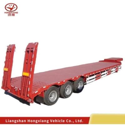 China Q345b / T700 Trailers de veículos pesados de eixo baixo com viga principal 3/4 de aço à venda