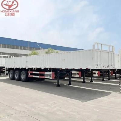 China High Wall Fence Truck Semi Livestock Trailer with 3 Axles 50 Tons Bulk Cargo Cattle Transport for sale