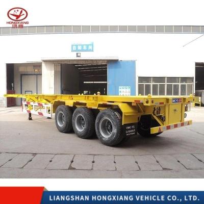 China Second Hand 40 FT Truck/ Flatbed Semi /Flat Bed Trailer/Skeleton Container /Semi /Trailer for sale