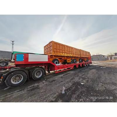 China ABS Anti-lock Braking System Flat Bed Container Semi Trailer for Containers 3 Axles for sale