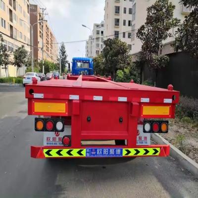 China Light Duty Van-type 2/3 Axles 20-40-45FT Air Suspension Slider Skeletal Container Chassis Semi-Trailer for sale