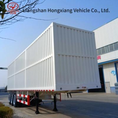 China Steel Wing Open Box Type Van Semi Trailer for Goods Transporter Trucks 3axle Trailer for sale