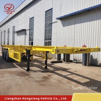 Cina Semi-remolchio con collegamento multiplo di tipo 40 FT Skeleton Container Chassis Skeleton Truck Trailer in vendita