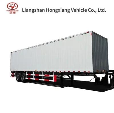 China Van-type Semi Trailer for Long Vehicle Transportation Customization 40FT Cage Van Trailer for sale