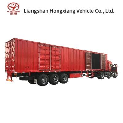 China 53FT Dry Van Semi Trailer with Aluminum Alloy Cargo Box Leaf Spring Suspension Grade for sale