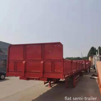 China ABS Anti-lock Braking System 13m Flatbed Truck Heavy Duty 3 Axles 40FT Semi-Trailer for sale