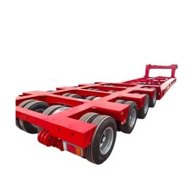 China 3 Units Axles Light Duty Cargo Trailers Flat Bed Semi Truck Trailer with Side Boards for sale