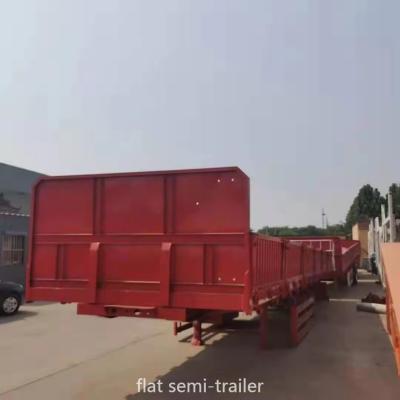 China Light Duty Grade 40FT Container 3 Axles Flat Bed Semi Trailer Customization Availabl for sale