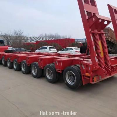 China Not Self-dumping 40ft Flatbed Platform Truck Trailer with 1 Year After-sales Service for sale