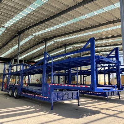 China 2/3 Axle Double Floor Steel Chassis Auto Vehicle Transporter for Heavy Duty Transport for sale