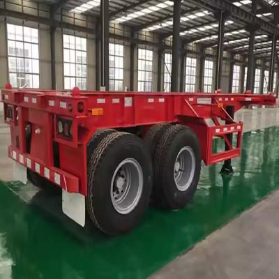 China 3 Axle Drawbar Towing Dolly Skeleton Full Truck Trailer with Dual Line Braking System for sale