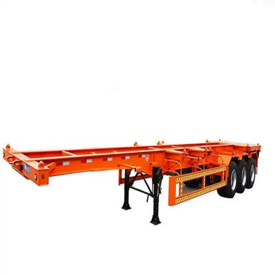 China Outstanding Skeleton Container Trailer Towing Trailer Equipment Flatbed Trailer in Colour for sale