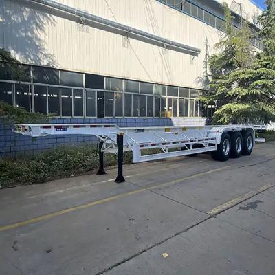 China Container Skeleton Chassis Container Truck Semi Trailer with 1 Year After-sales Service for sale