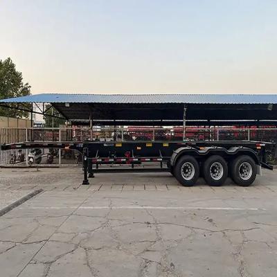 China Self-dumping 3 Axles Evergrow Skeleton Semitrailer Cargo Transport Container Carrier for sale