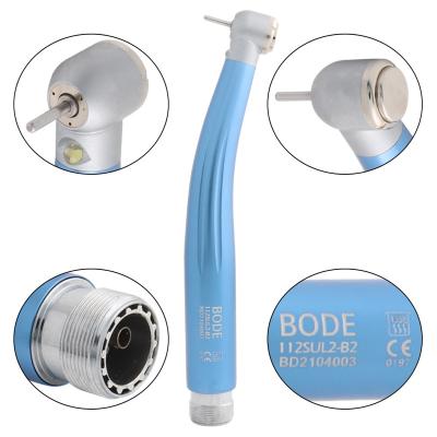 China Dental Lab / Dentistry PORT Dental High Speed ​​Triple Hole B2 Self-Powered Ceramic Air Turbine Water Jet Bearings 2 E-Generator Blue LED Handpiece for sale