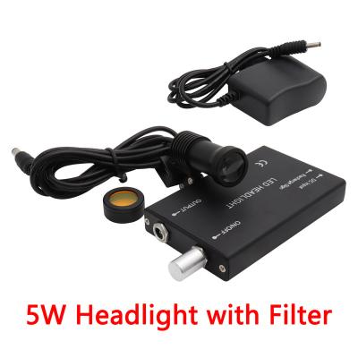 China 5W Metal Headlamp Headlamp With Filter And Glasses Cut For Binocular Loupes Dental Magnifying Glasses Medical Magnifiers Magnification for sale