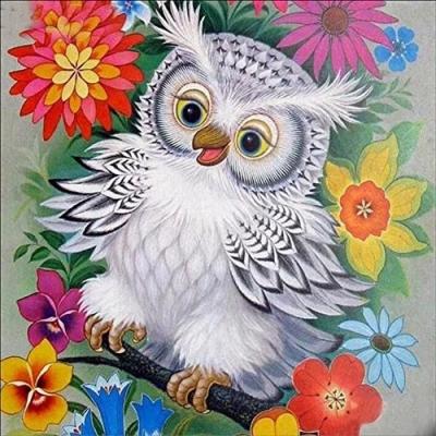 China Abstract Short Canvas 5d Diy Diamond Painting Kits Fiber Bird for sale