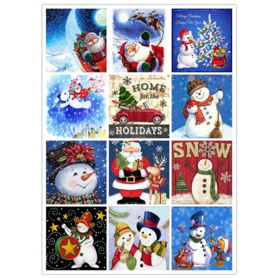 China Custom Abstract DIY Cross Stitch Home Decoration Santa Snowman Diamond Painting 5D Diamond Painting for sale