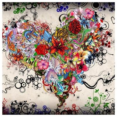 China High Quality Abstract Chinese Factory Heart DIY 5D Diamond Painting By Numbers For Adults for sale