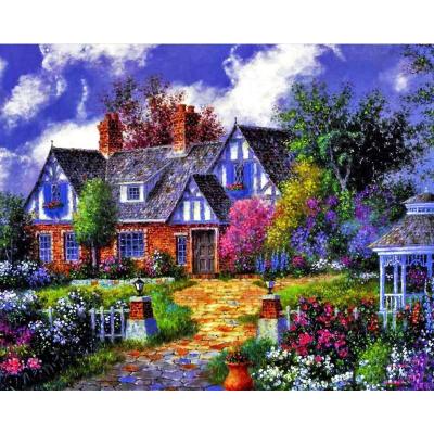 China 5D DIY Cross Stitch Diamond Painting Living Room Bedroom Landscape City Explosion Abstract Romantic Brick Stone Section for sale