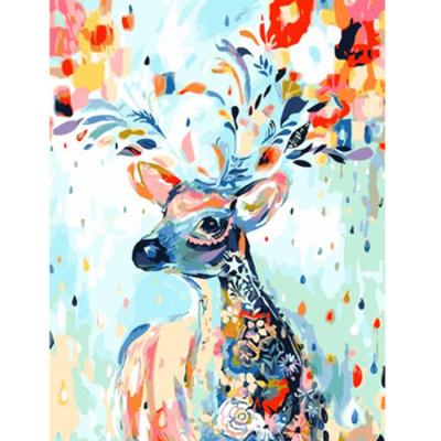 China WLDAFEN Abstract Painting By Numbers On Canvas Beach No Frame For China Wholesale Supplier DIY Cute Animal Digital Painting Paint By Number for sale