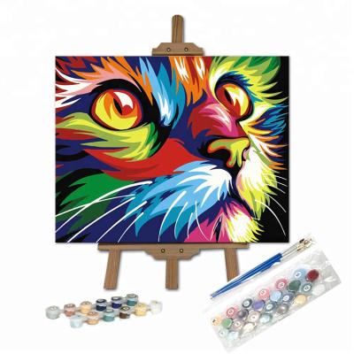 China Abstract Oil Painting Newsight Paints Color Cat DIY Paint By Number For Adults for sale