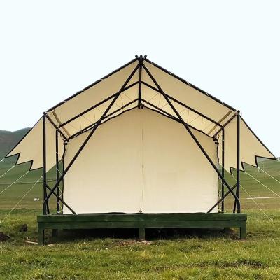 China Diagonal Bracing Type 4 Season 24 Square Meter Large Oxford Fabric Tent Rooms Luxury Hotel Large Outdoor Camping Tent for sale