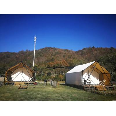 China Diagonal tie type large luxury hotel outdoor wild tents camp scenic camping tents resort homestay camping tent for sale