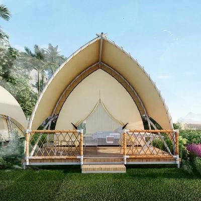 China Diagonal Tying Type Wholesale 35 Square Meter Floor Area Custom Outdoor Glamping Tent Large For Camping for sale