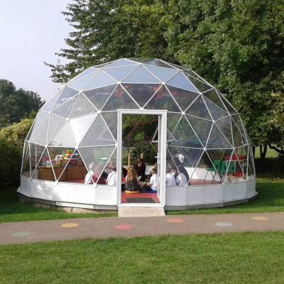 China Extended Type Customized 5M 6M Geodesic Dome Glass Glamping Tent Outdoor Resort Durable for sale