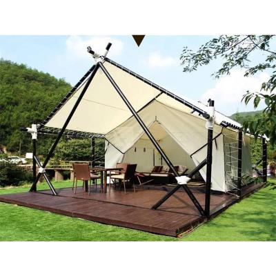 China Diagonal Bracing Type China Made Glamping Safari Luxury Tent House UV-resistant Camping Tent for sale