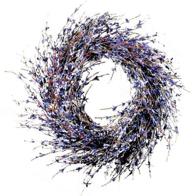 China HFlora Florist 24 Inch Faux Dried Natural Lavender Floral Door Wreath for Fall Front Door or Indoor Home Decor for sale