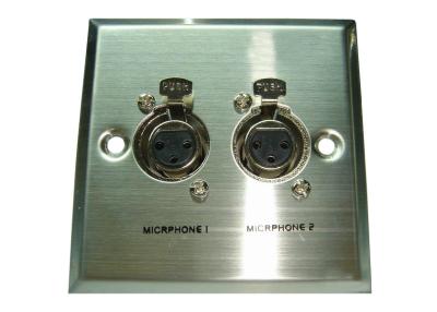 China Wall Plate Module Commercial Ceiling Speakers 2 x 3pin XLR Female for sale