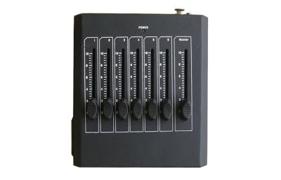 China Negro de canales ligero fácil del regulador 6 de la iluminación de Dmx de la mini consola en venta