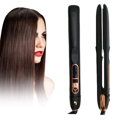 China Hotel fashion style hair salon pro nano titanium tourmaline black touch screen hair straightener for sale