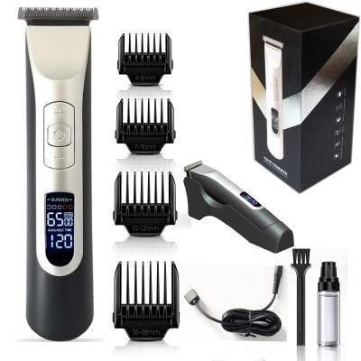 China Professional Hair Cutting Kit Beard Trimmer Kit Cordless Clipper Trimmer Accurate Digital Display RPM T Blade Trimmer for sale