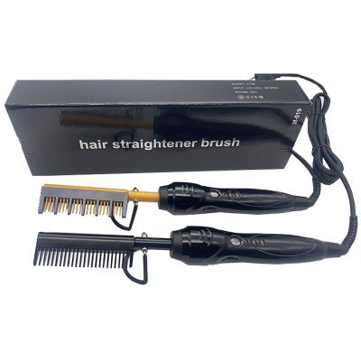 China Electric Car Hair Styler Digital Comb Brush Hair Straightener With Custom Logo for sale