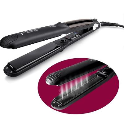 China Two suto cut straightener professional flat brazilian hair steam iron hair straightening machine price for sale