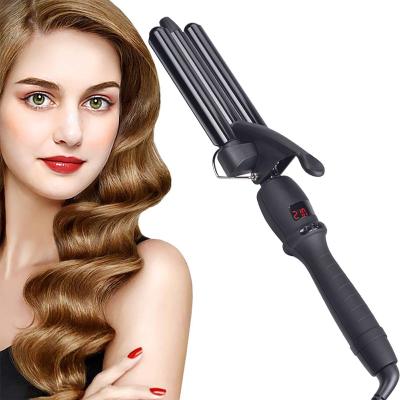 China WOND Three Tourmaline Barrel Hair Curler Curling Iron Ceramic High Quality Professional Hair Curling Hesitate for sale