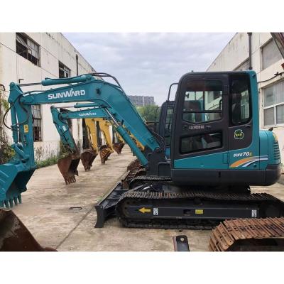 China Cheap Price SUNWARD Used Excavator Machine Original Crawler Used Hydraulic Digger Series Machinery SWE70E SWE 70 SWE 65 60 0.26 MÂ ³ for sale