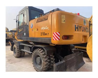 China Used Excavator 20 Ton Hyundai 210w-7 Excavator 210 Second Hand Wheel Hydraulic Excavator 0.51~1.34 m; ³ for sale