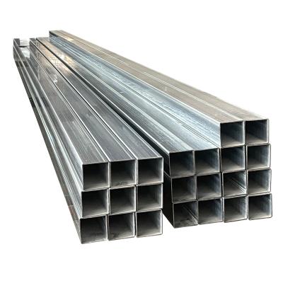 China Construction / Steel Structure 1 Inch Square Metal GI Pipe Shaped Steel Cavity Steel Section 3mm Galvanized Square Tube for sale