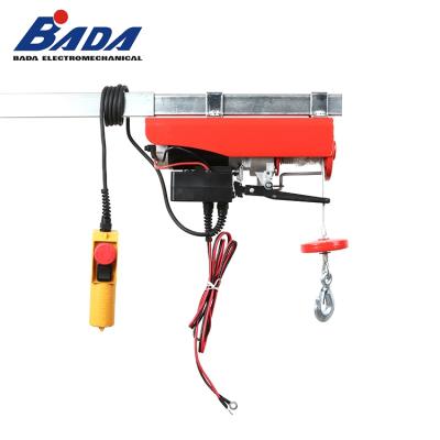 China For Lifting Motor Drive 12V/24V AC/DC 400W 200kg 6m 400kg 3m Mini Electric Hoist Winch Chain Crane for sale