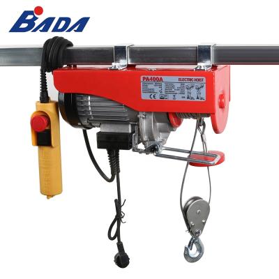 China PA400A Hotels Electric Hoist 18m Extended Wire Rope 0.2 / 0.4 Ton for sale