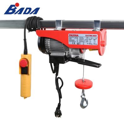 China Hotels Single Phase PA250A 125/250kg Capacity Electric Rope Hoist for sale